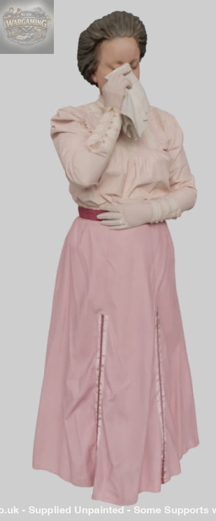 132s-0108 Victorian Lady blowing nose or crying Figure