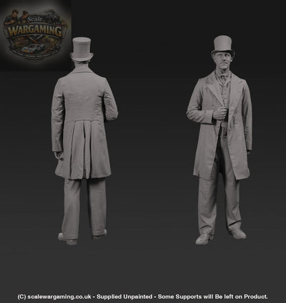 132s-0109 Male in Suit and top hat Figure