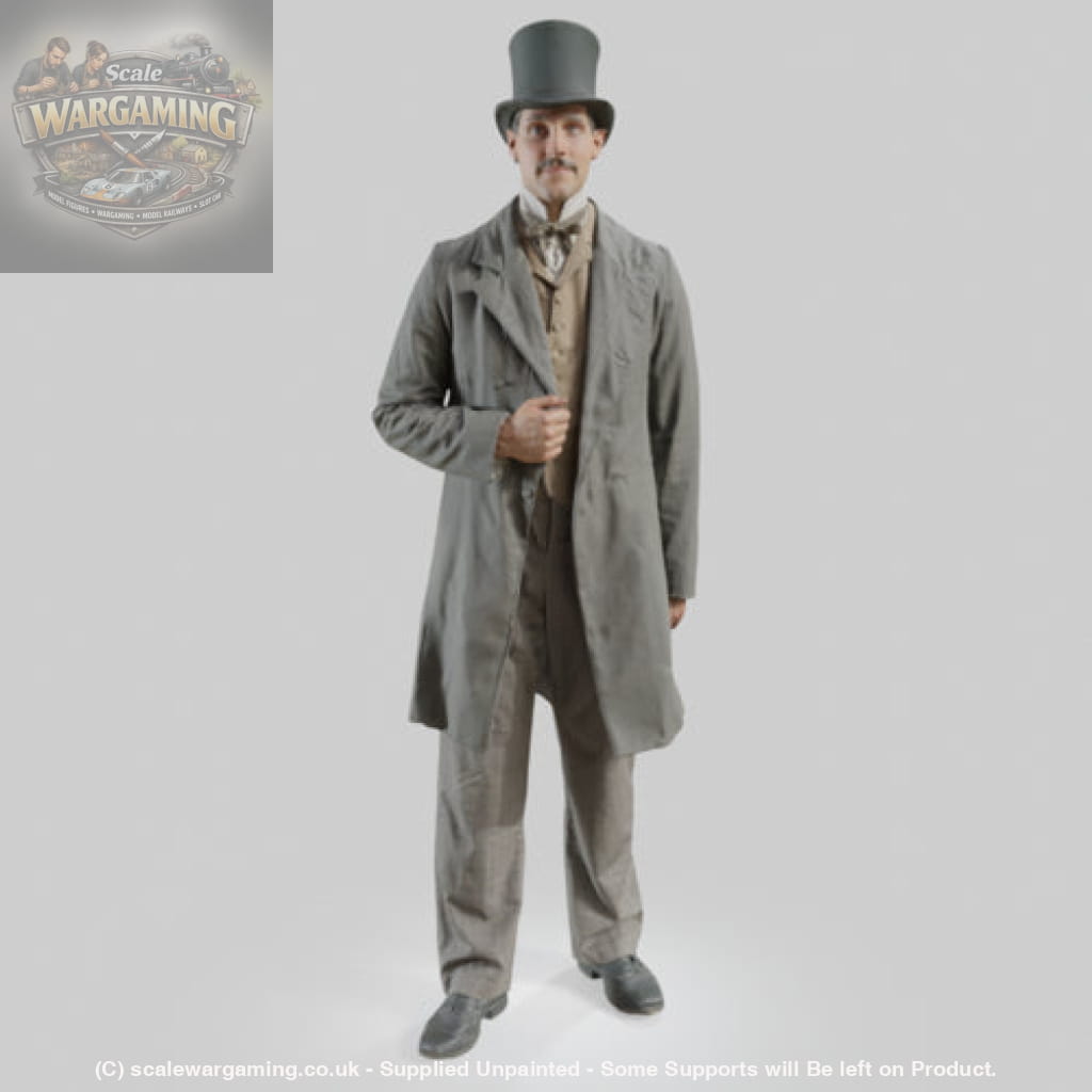 132s-0109 Male in Suit and top hat Figure