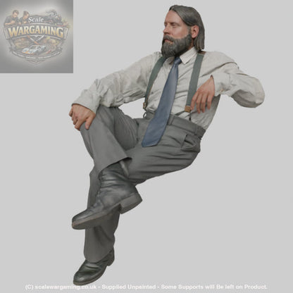 132s-0110 Smart 1900’s Male Sitting Figure