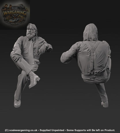 132s-0110 Smart 1900’s Male Sitting Figure