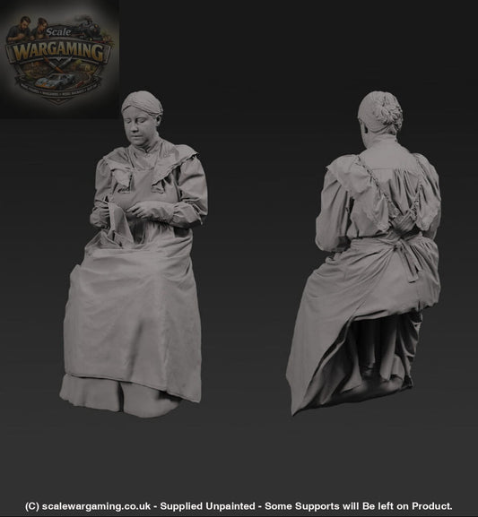 132s-0112 Sitting Maid Figure