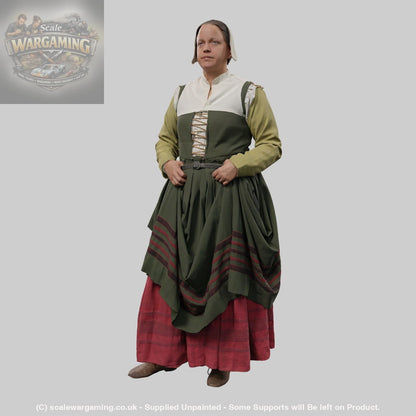 132s-0116 Medieval female Figure