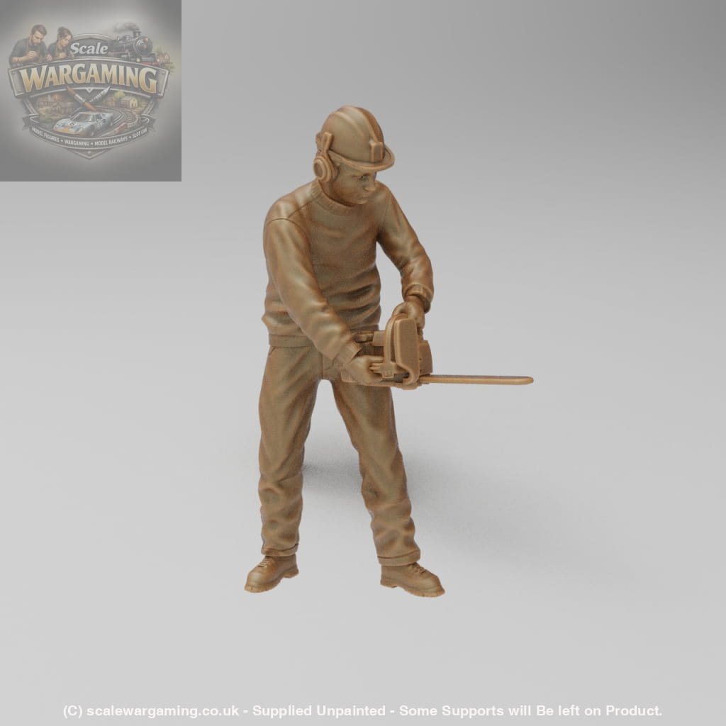 SW714 Forestry/Farm Worker With Chainsaw - Figure