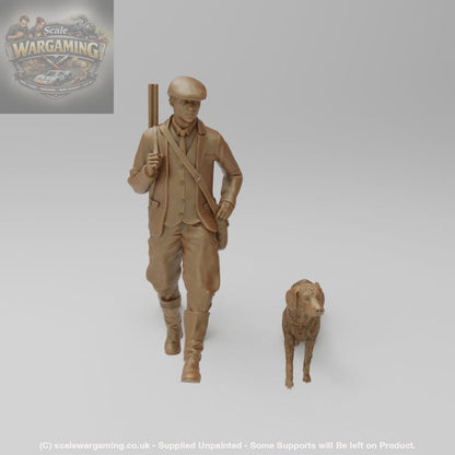 SW730 Farmer/Game Keeper Walking and Dog - Trade - Figure