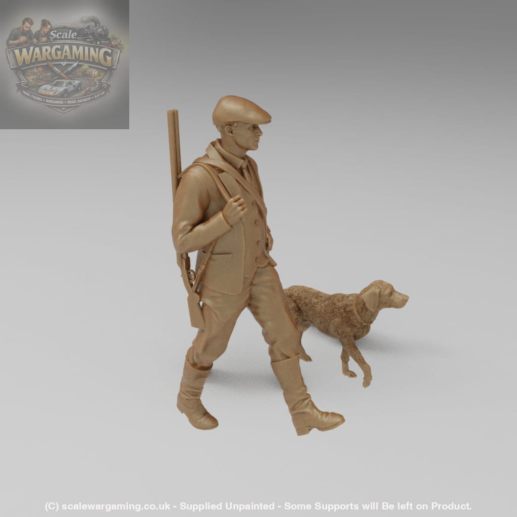 SW730 Farmer/Game Keeper Walking and Dog - Trade - Figure