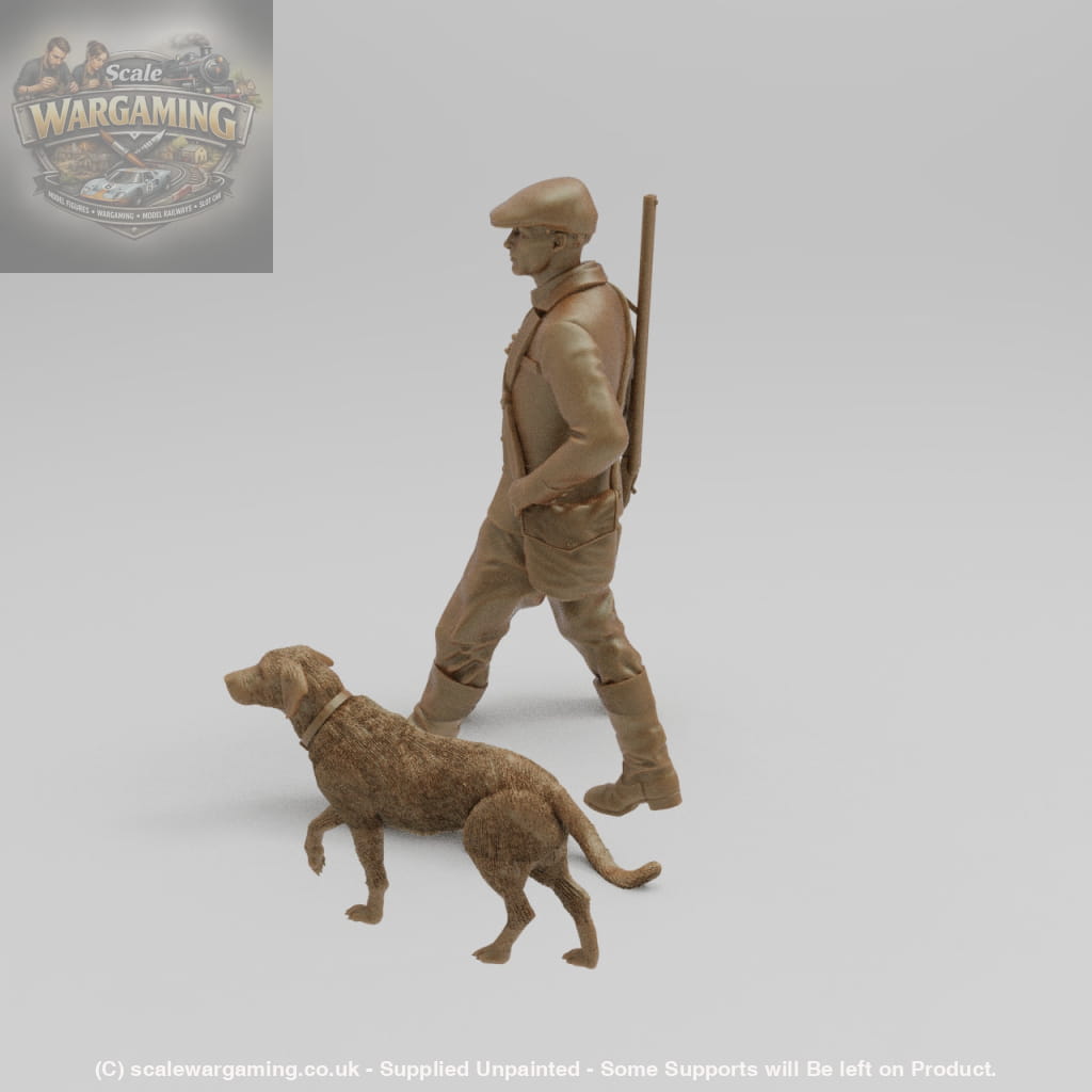 SW730 Farmer/Game Keeper Walking and Dog - Trade - Figure