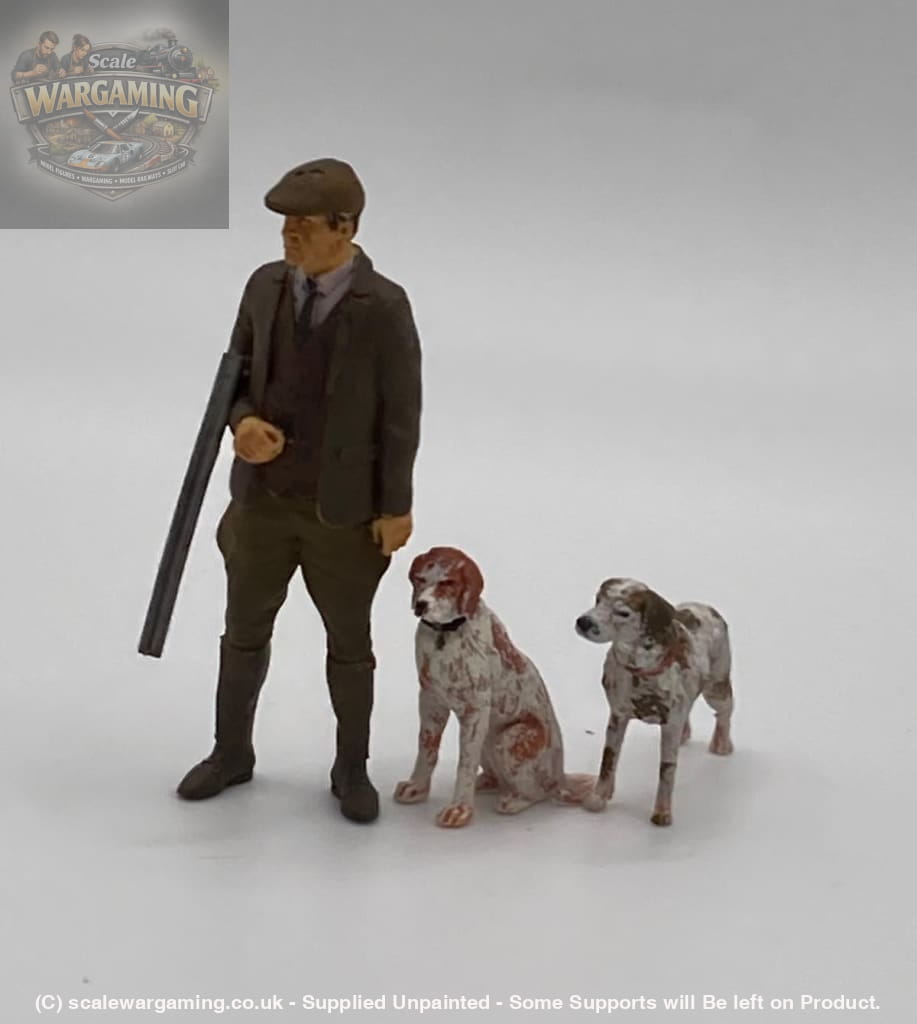 MM731 Farmer Walking and Dogs Trade - Figure