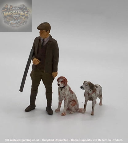 MM731 Farmer Walking and Dogs Trade - Figure