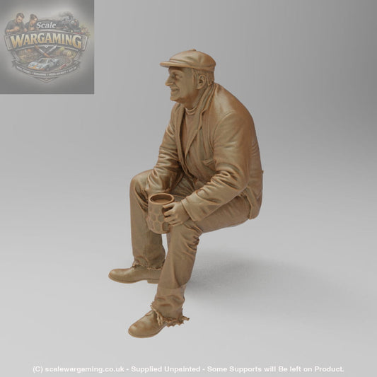 SW9190 Farm Worker sitting with beer - Figure